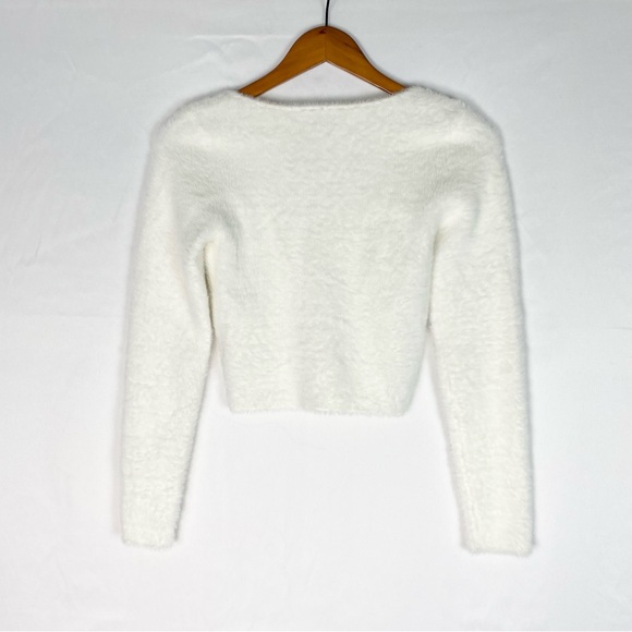 Sunday Best Elsie Sweater Sweetheart Neckline Fuzzy Knit Size Small - Picture 3 of 6